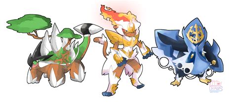 My ideas for Mega Torterra, Infernape, and Empoleon, .